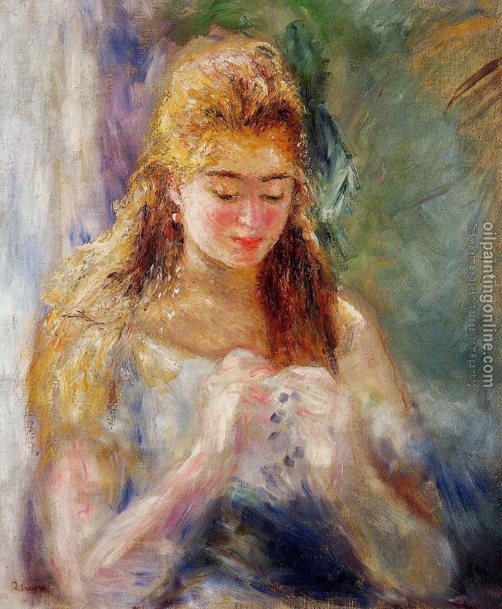 Renoir, Pierre Auguste - La Couseuse